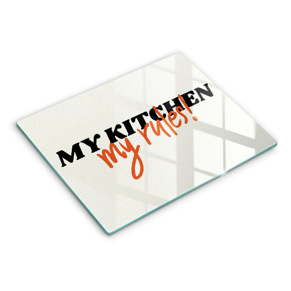 Chopping board The inscription My Kitchen My Rules