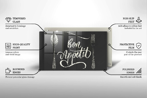 Chopping board The inscription Bon Appetit