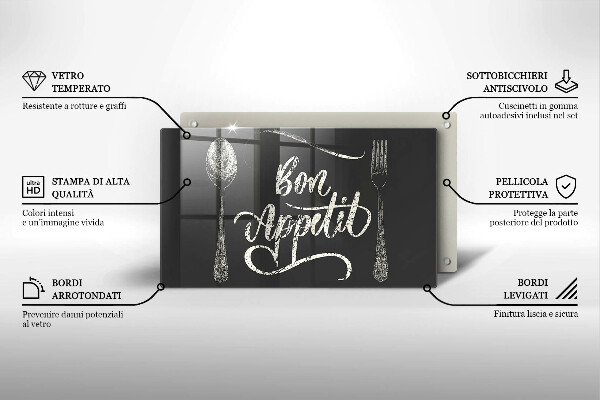 Chopping board The inscription Bon Appetit