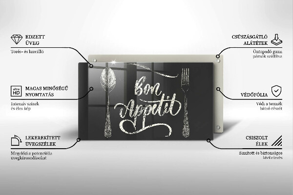 Chopping board The inscription Bon Appetit