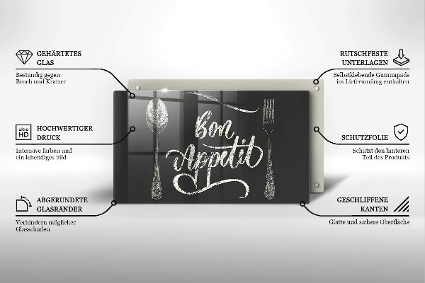 Chopping board The inscription Bon Appetit