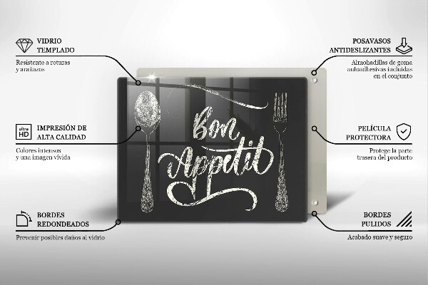 Chopping board The inscription Bon Appetit