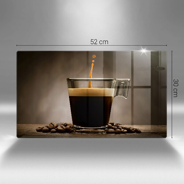 Chopping board Glass and coffee beans