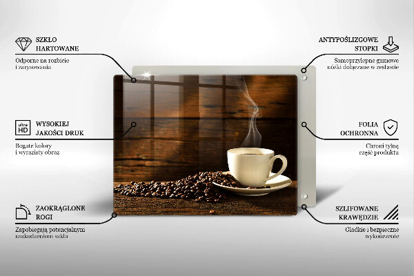 Chopping board glass Coffee cup wood