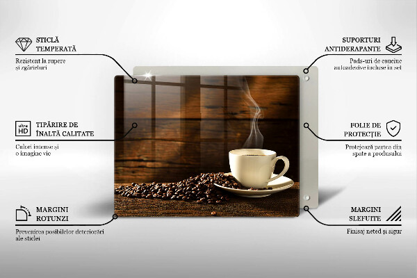 Chopping board glass Coffee cup wood