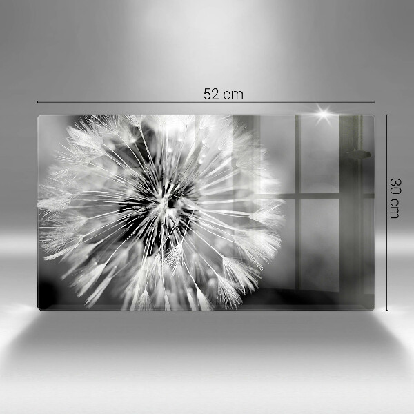 Chopping board glass Delicate dandelion