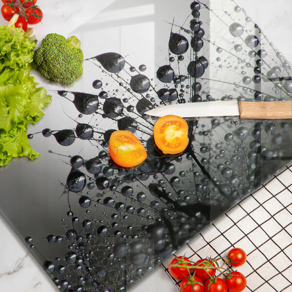 Chopping board glass Dandelions and dew