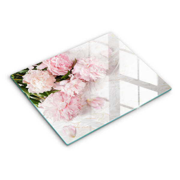 Chopping board glass Delicate roses flowers