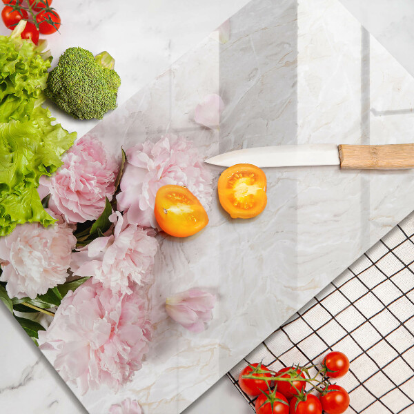 Chopping board glass Delicate roses flowers