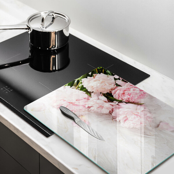 Chopping board glass Delicate roses flowers