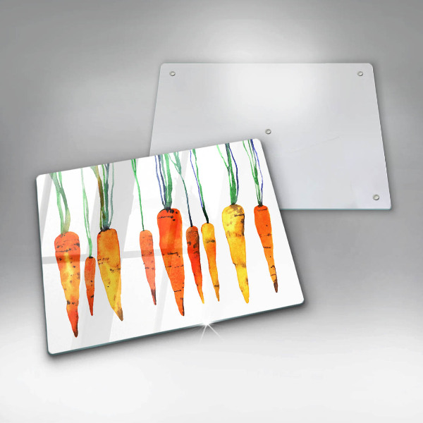 Chopping board glass Carrot illustration