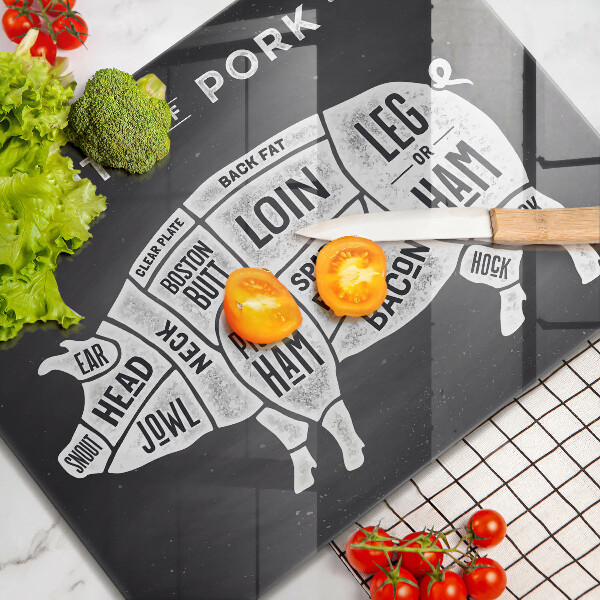 Chopping board Pork pig meat