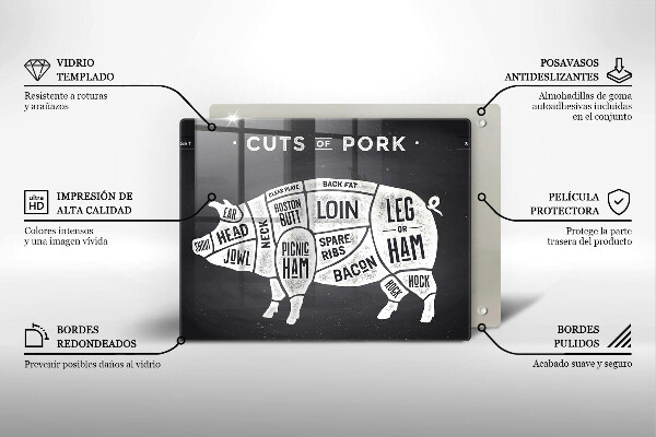 Chopping board Pork pig meat