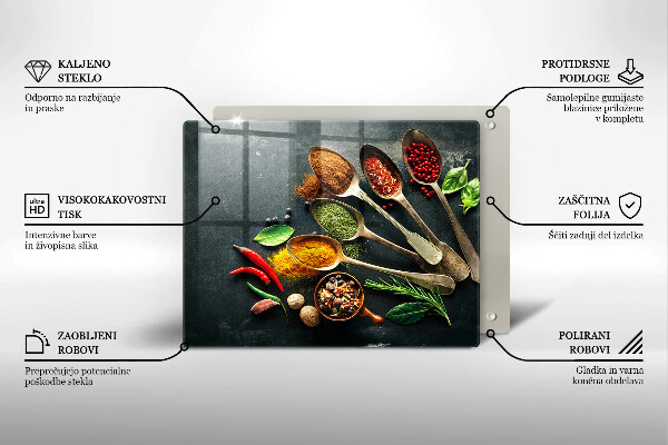 Chopping board glass Kitchen spices