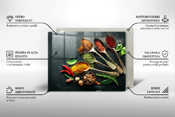 Chopping board glass Kitchen spices