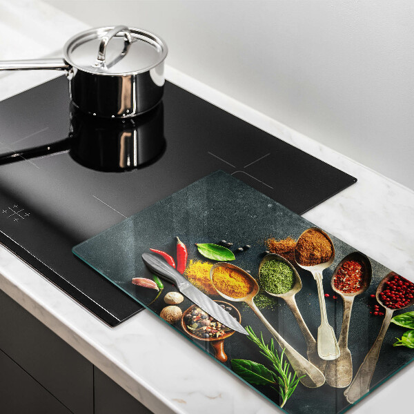 Chopping board glass Kitchen spices