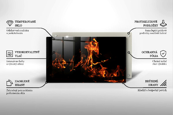 Chopping board Fire flame