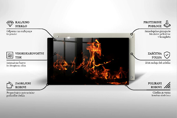 Chopping board Fire flame