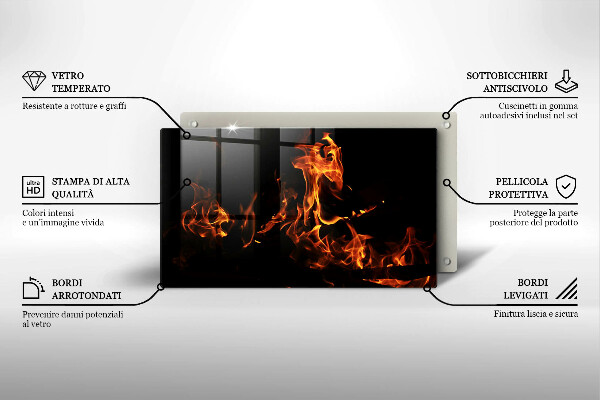 Chopping board Fire flame