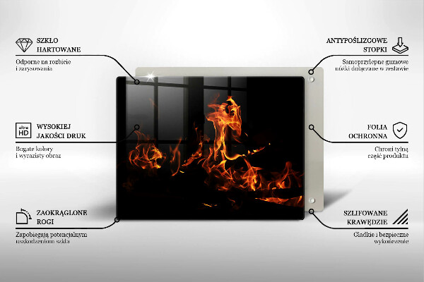 Chopping board Fire flame