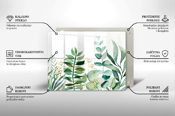 Chopping board Plant leaves illustration