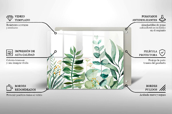 Chopping board Plant leaves illustration