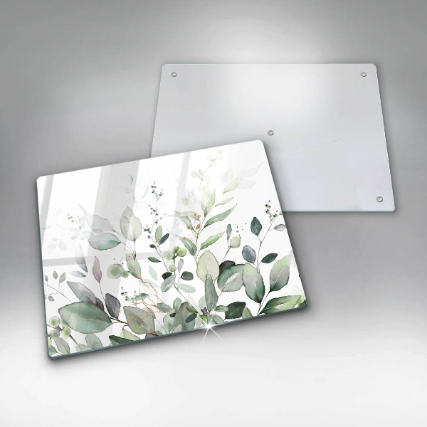 Chopping board Watercolor plants