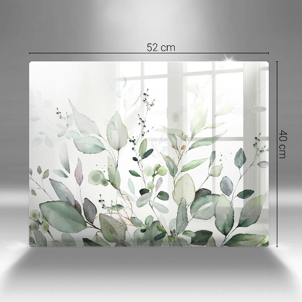 Chopping board Watercolor plants