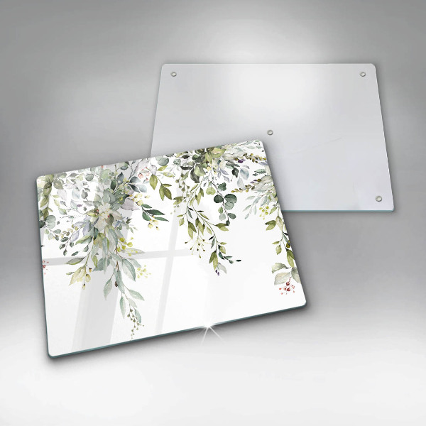 Chopping board Decorative leaves and flowers