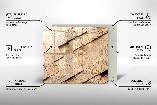 Chopping board Wooden squares