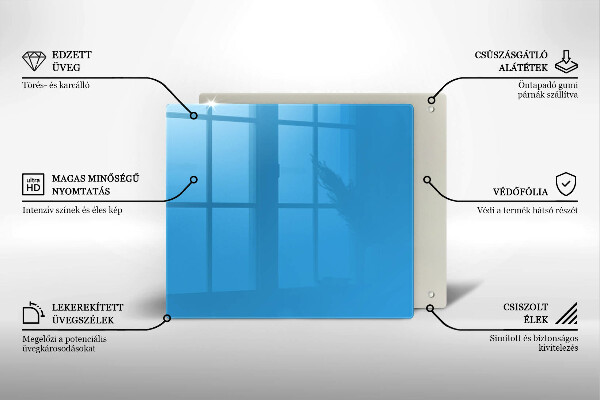 Glass worktop protector Blue color