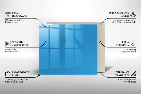 Glass worktop protector Blue color