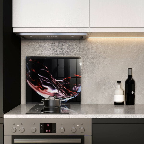 Chopping board A glass of red wine