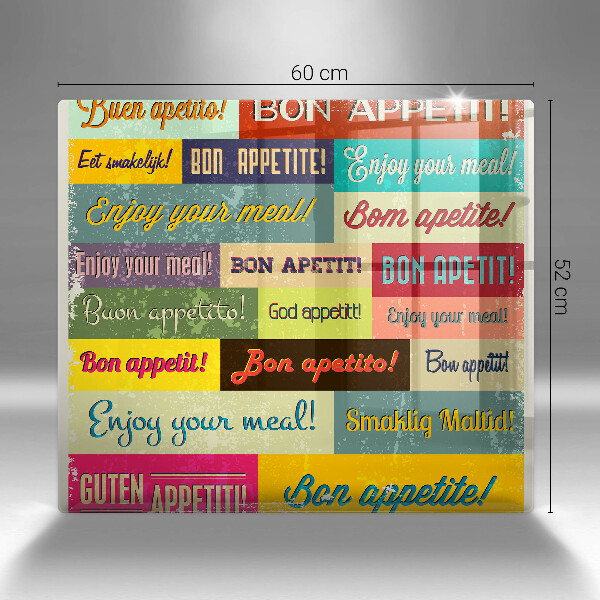 Chopping board Enjoy your meal transcriptions