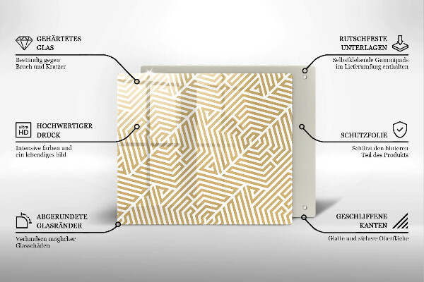 Chopping board Geometric lines