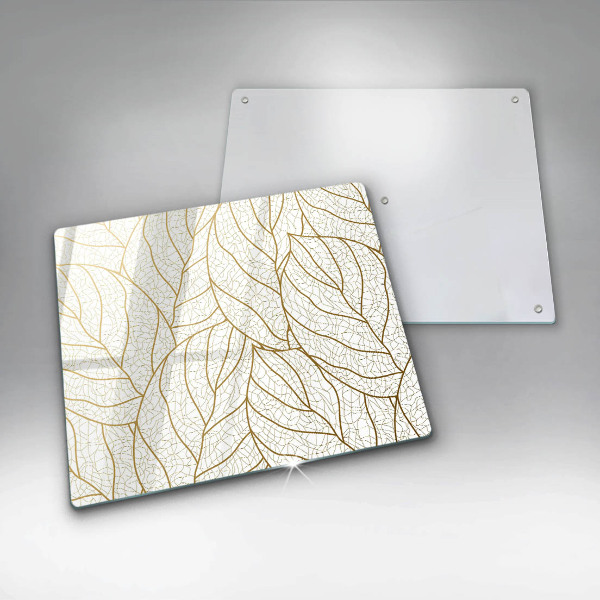 Chopping board Line-art leaves pattern