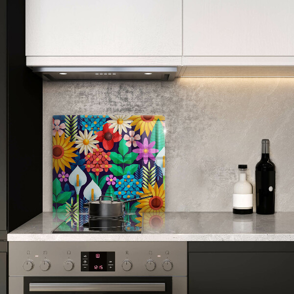 Chopping board Illustration meadow flowers