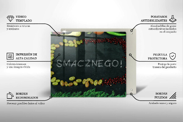 Chopping board The inscription Tasty!