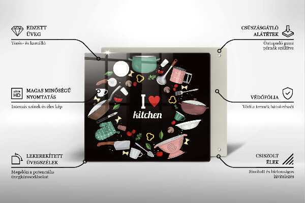 Chopping board Illustration I Love Kitchen