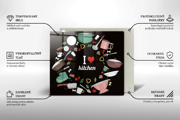 Chopping board Illustration I Love Kitchen