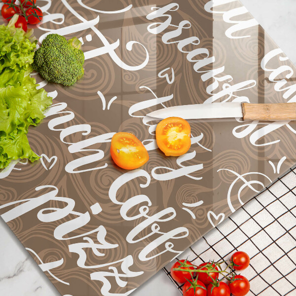 Chopping board Text Bon Appetit