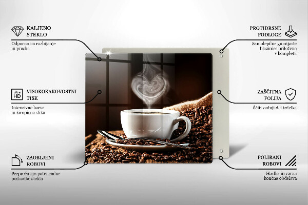 Chopping board Coffee and cup