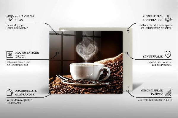 Chopping board Coffee and cup