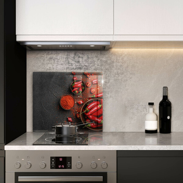 Chopping board Red chili peppers