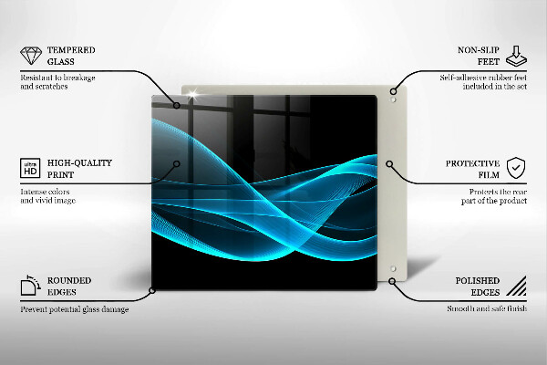 Chopping board Blue abstraction