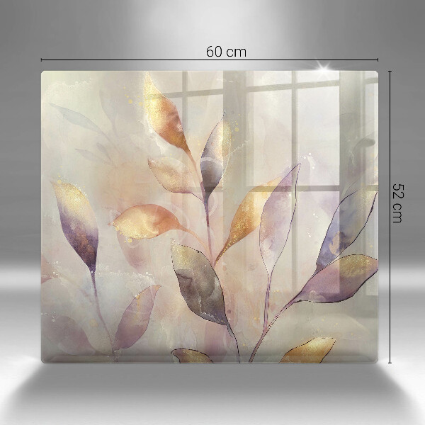 Chopping board Painted boho leaves