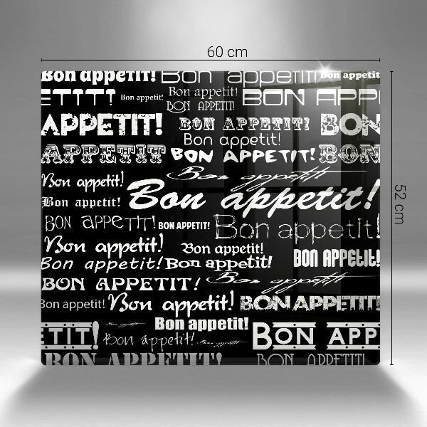 Chopping board Kitchen text Bon Appetit