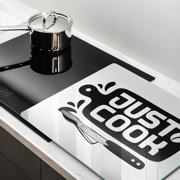 Chopping board Kitchen inscription Just Cook