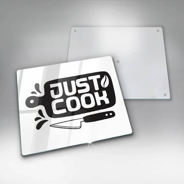 Chopping board Kitchen inscription Just Cook