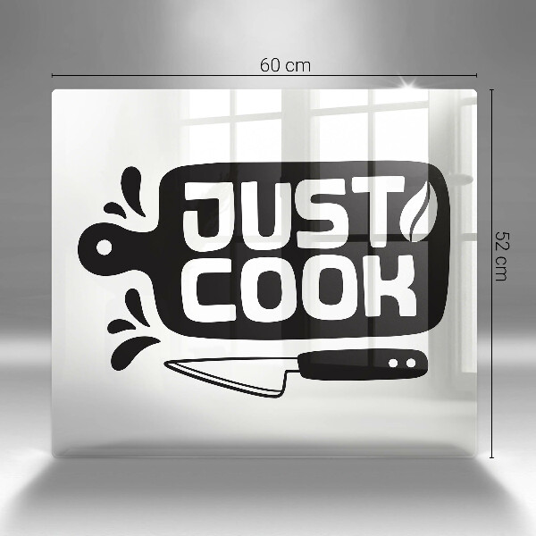 Chopping board Kitchen inscription Just Cook